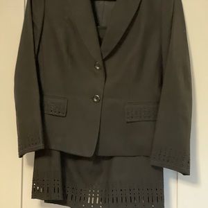 Tahari suit very nice black beads.